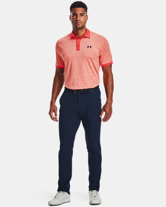 Men's UA Playoff Polo 2.0 Heather, Red, pdpMainDesktop image number 2